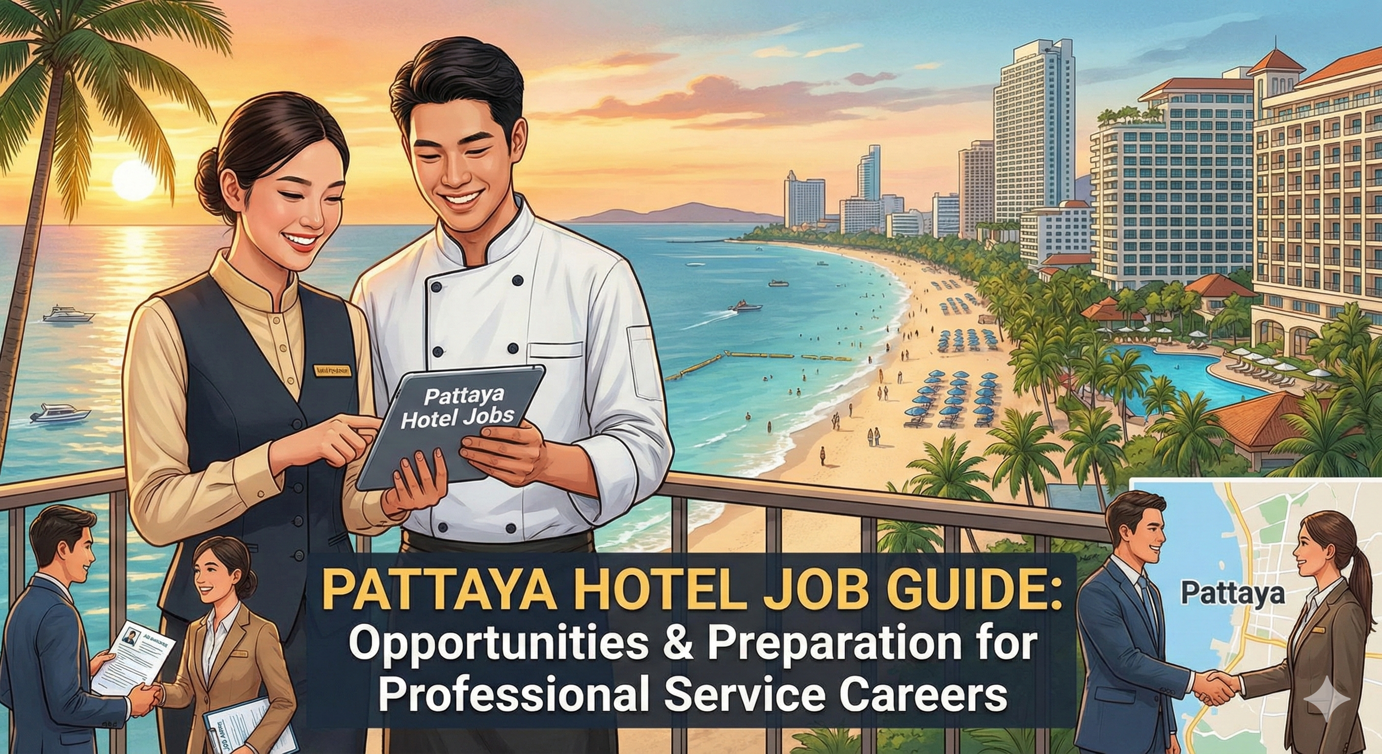 คู่มือหางานโรงแรมพัทยา: โอกาสและเทคนิคการเตรียมตัวเพื่อก้าวสู่สายอาชีพบริการระดับมืออาชีพ
