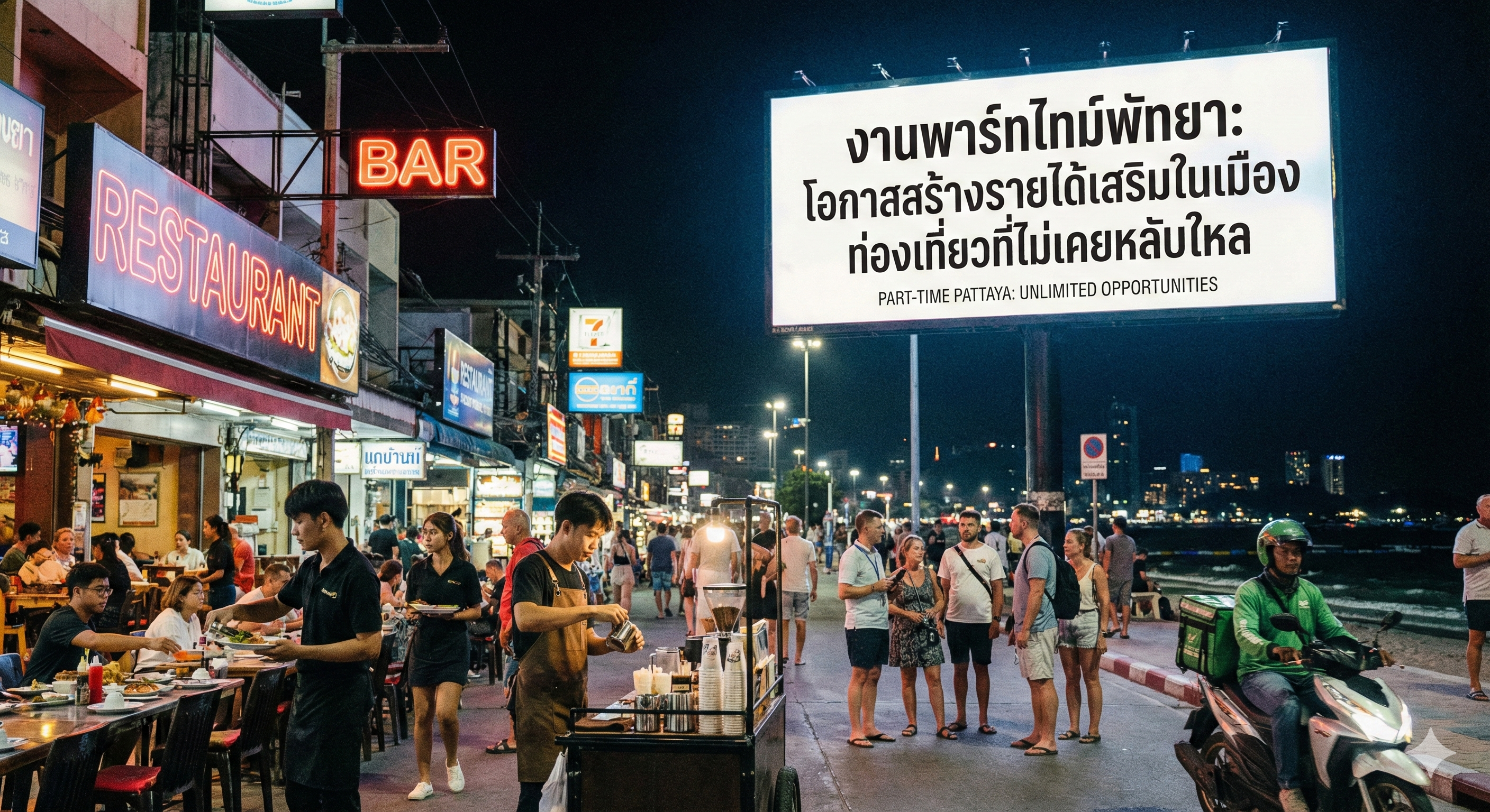 งานพาร์ทไทม์พัทยา: โอกาสสร้างรายได้เสริมในเมืองท่องเที่ยวที่ไม่เคยหลับใหล